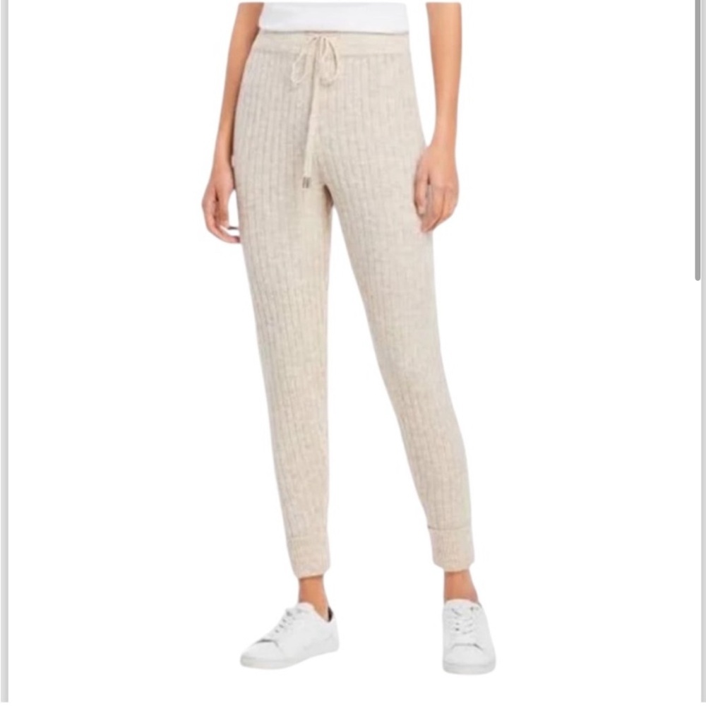 Women's Cream Knit Jogger Pants